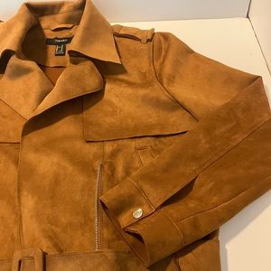 Forever 21 Cropped Faux Suede Trench